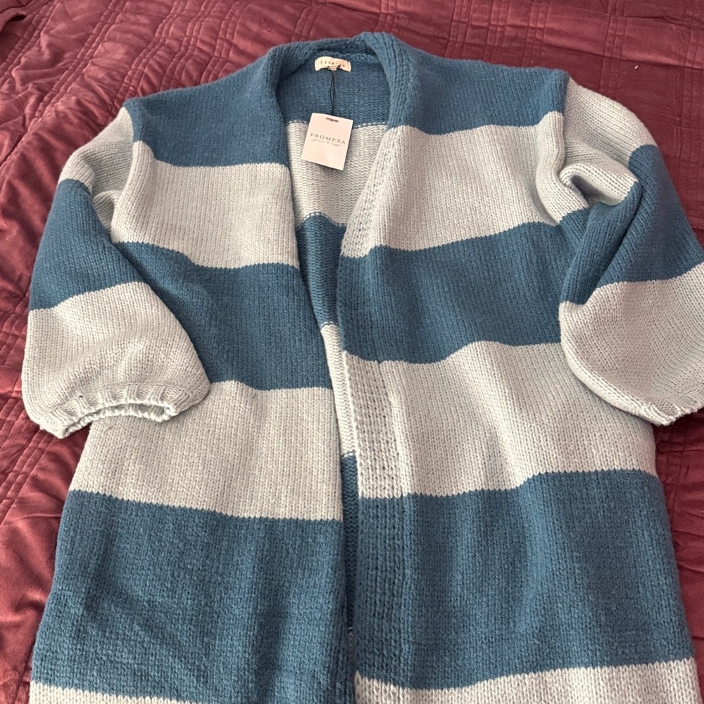 Late Afternoon Striped Cardigan (sold by Three Bird Nest) - Picture 4 of 5